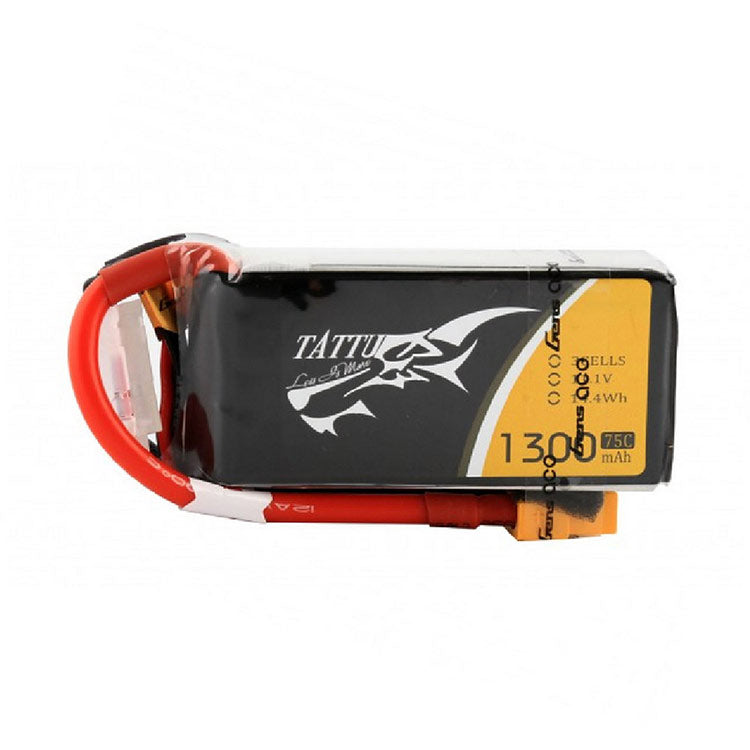 Tattu 1300mAh 3S 75C Lipo Battery Pack With XT60 Plug Tattu 1300mAh 3S 75C Lipo Battery Pack With XT60 Plug
